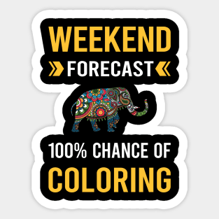 Weekend Forecast Coloring Sticker